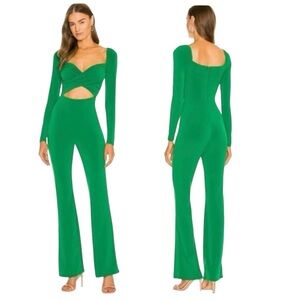 NWT Michael Costello × REVOLVE Jane Jumpsuit Criss Cross Front Cut Out Size L